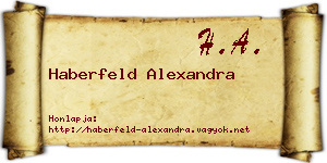 Haberfeld Alexandra névjegykártya