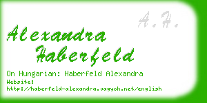 alexandra haberfeld business card